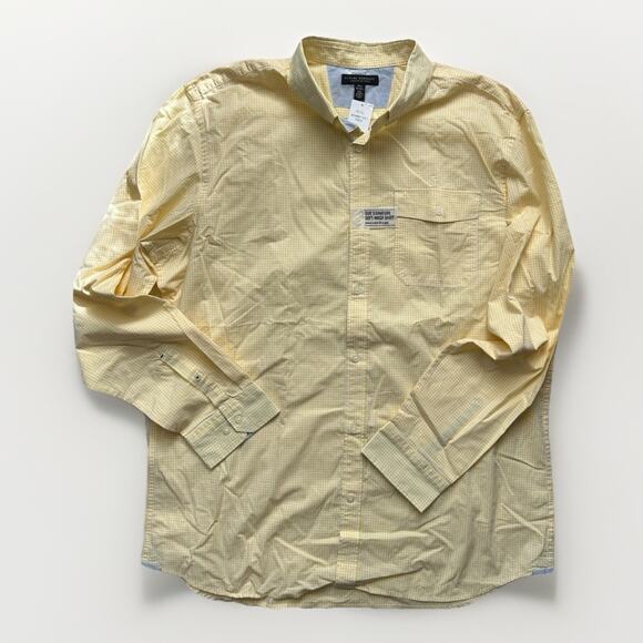 Banana Republic Shirt Mens XXL Tall Soft Wash Button Up Oxford Cotton Yellow - Picture 9 of 9